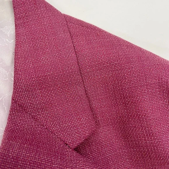 Tom James Holland & Sherry Custom Blazer Pink Womens 56" Chest = 4X - Picture 3 of 15